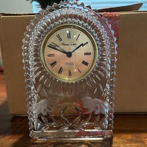 Princess House Crystal Floral Clock